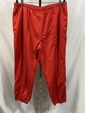 Vtg Head Sportswear Red Tracksuit Pants - Men's LARGE Windbreaker Zip Ankle