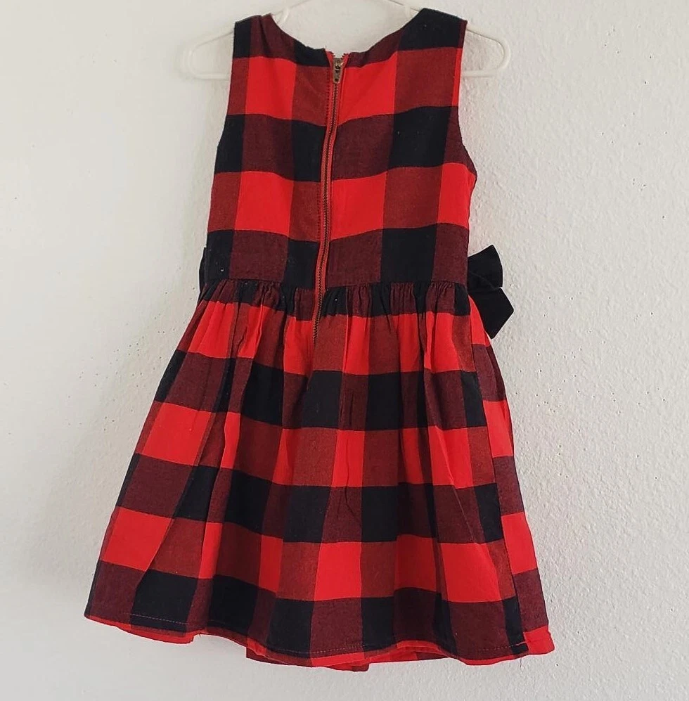 Carter's red and black plaid cheap dress