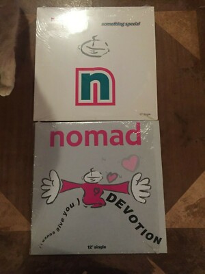 Nomad 2 Vinyl Record Single Lot SOMETHING SPECIAL, I WANNA GIVE YOU DEVOTION