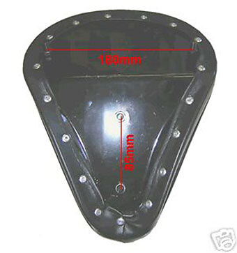 Sella singola moto nera universale per moto custom vintage per progetti bobber - Imagen 2 de 2