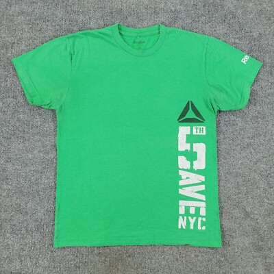 Reebok Crossfit 5th Ave Store Reebok Shirt Men Medium Green Logo