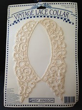 VINTAGE LACE COLLAR Daisy Kingdom 2 Piece IVORY Rayon/Cotton 5049-12599