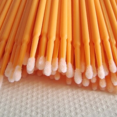 Écouvillons Dentaires Microbrosse - Applicateurs Jetables à Embouts Micro-brosse - Couleur Orange
