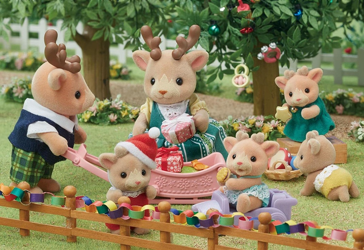 小物 Y fami Sylvanian Families FAMILY Calico Critters Reindeer Family FS
