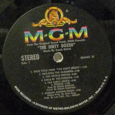The Dirty Dozen (Music From Original Sound Track) LP FROM 1967 1ST