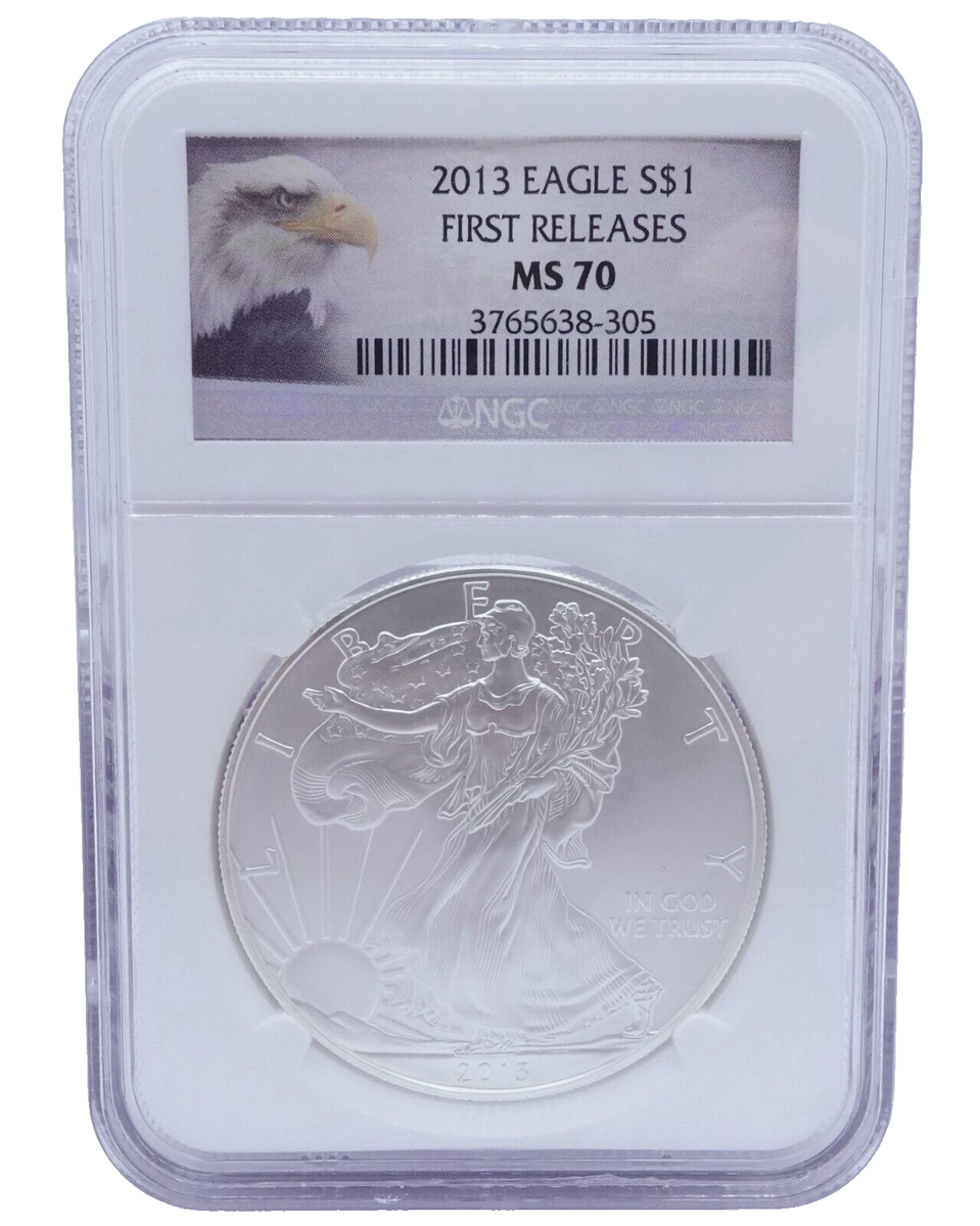 2013 American Eagle Silver $1 Dollar Coin First Releases - NGC MS