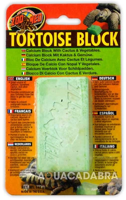 ZOO MED TORTOISE BLOCK CALCIUM CACTUS & VEGETABLES FOOD TRIMS BEAKS ZOO MED