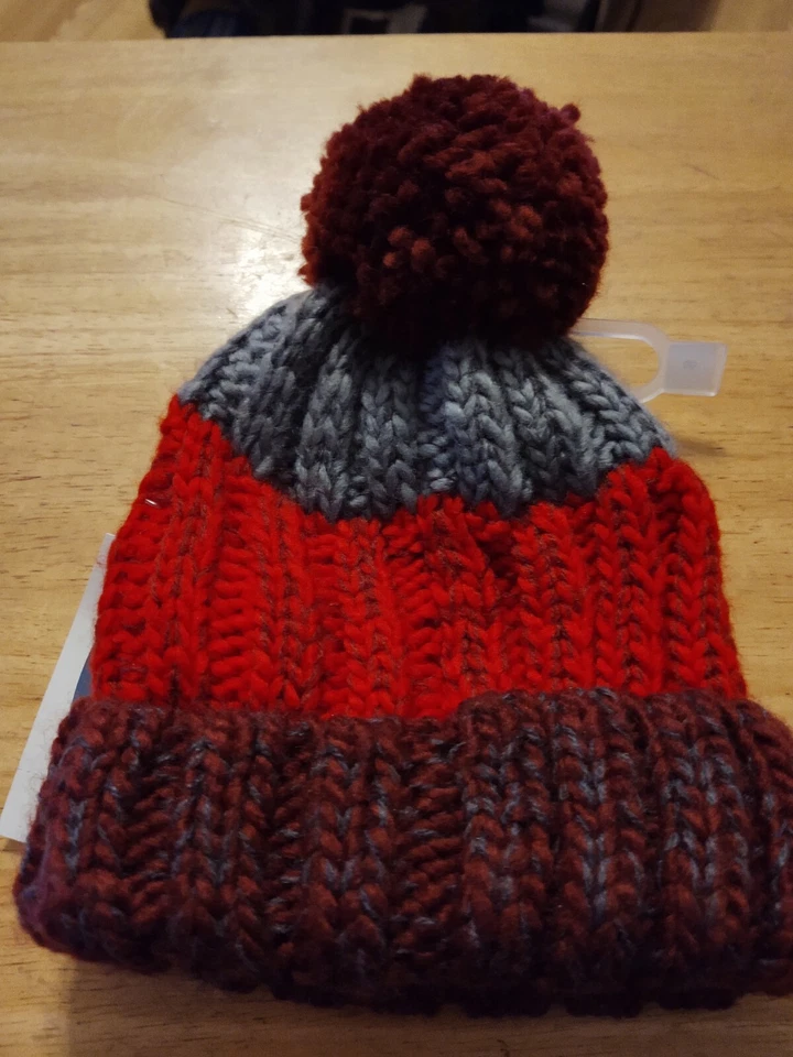 Antiguo gorro azul marino UNISEX niños pequeño talla pequeño con pompón Foto 2 de 2