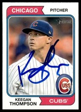 2023 Topps Heritage Keegan Thompson Auto Chicago Cubs #340 Card Signed