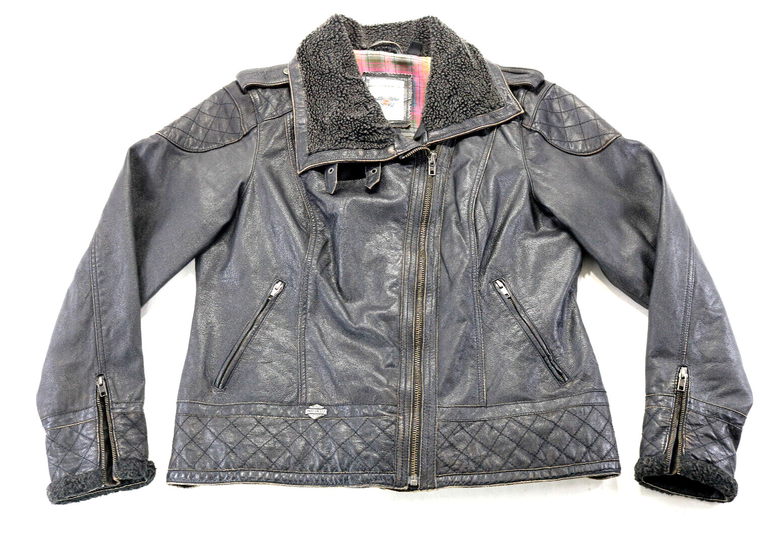 harley davidson womens lightweight leather jacket XL … Gem