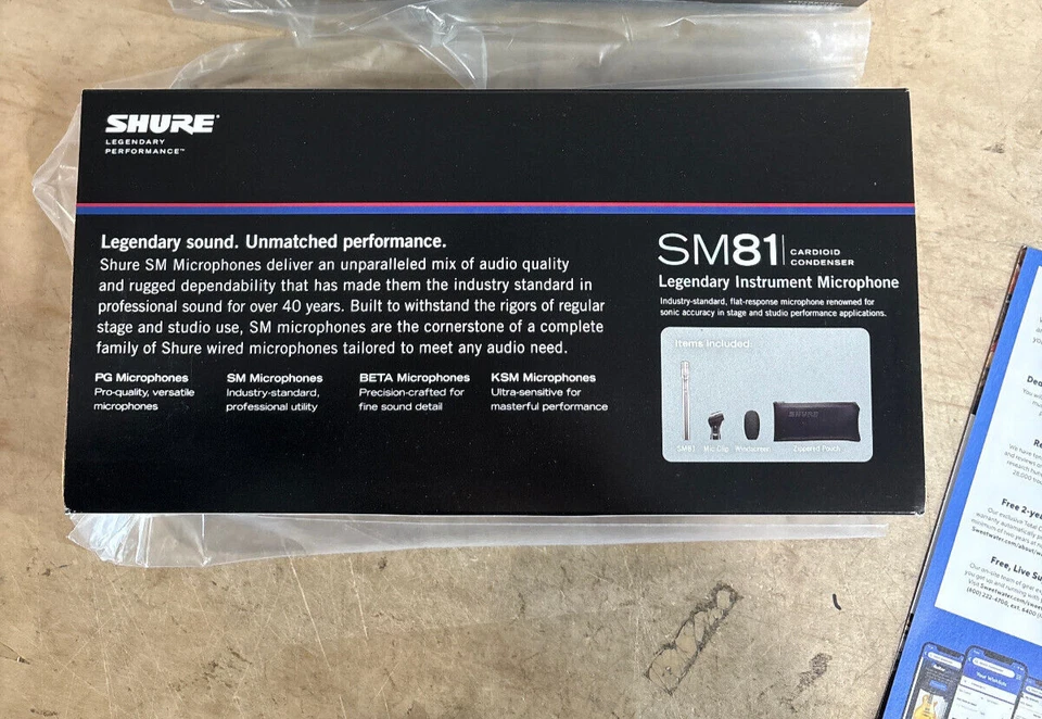 Shure SM81-LC Cardioid Condenser Instrument Microphone - Image 2 of 3
