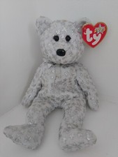 Genuine TY Beanie Babies - The Beginning 2000 White & Silver Stars With Tag.