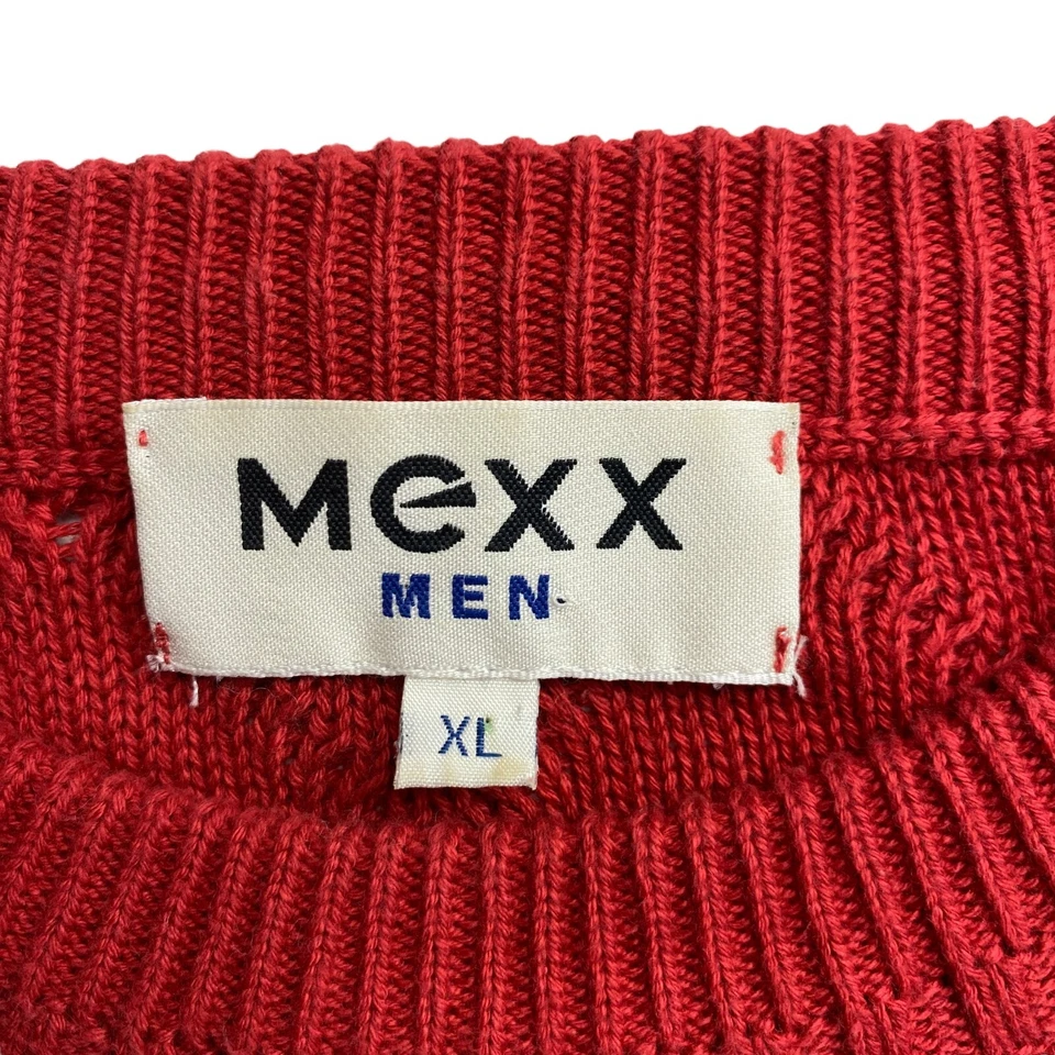 Suéter Pullover Rojo MEXX Para Hombre Vintage Retro De Los 90 Talla XL - Imagen 4 de 4