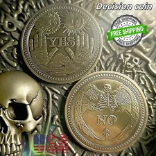 The Decision Maker Coin,Yes/No Flip Coin,Gift for Him/Her,Novelty Souvenir Coin
