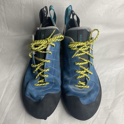 Scarpa Helix 70005-001 Blue Mountain Rock Climbing Shoes Lace Up Men's Size 11.5 - Picture 2 of 17