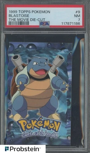 1999 Topps Pokemon The Movie Die-Cut #9 Blastoise PSA 7 nM