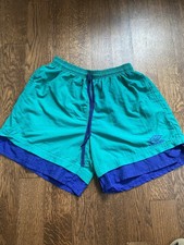 Vintage Umbro Shorts Made in USA Medium Teal Blue Soccer
