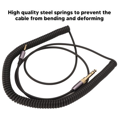 3.5mm Sound Spring Cable Retractable 9.8ft Plug And Play 3.5mm Sound Cable Wi CB