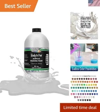 32 Oz  Titanium White Fluid Acrylic Paint for Fluid Art - Pouring Masters