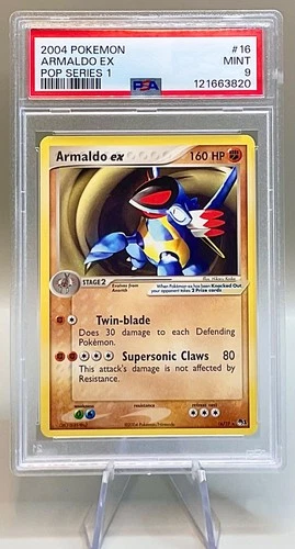 Pokémon Armaldo ex #16/17 Non-Holo Rare - 2004 Pop Series 1 - PSA 9 MINT!