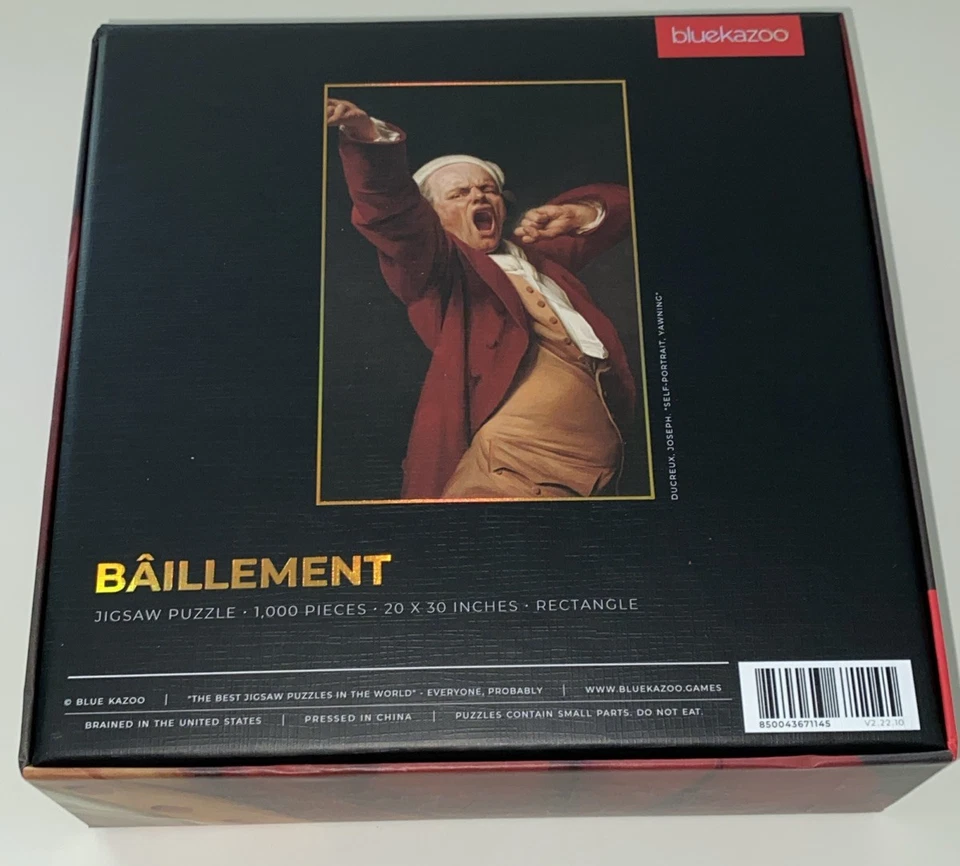 Rompecabezas Blue Kazoo Baillememt con póster 1000 piezas 20x30 Joseph Ducreux - NUEVO Foto 3 de 4