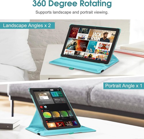 Rotating Case for Amazon Fire HD 10 Tablet (13th Gen 2023) Swivel Stand Cover - Picture 3 of 12