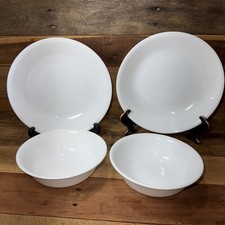 Set of 4 Corelle by Corning Winter Frost White 8.5" Pasta  6" Soup Cereal Bowls