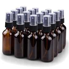 BPA-Free 2 oz Amber Glass Spray Bottles - Safe, Reusable, and Stylish Set of 16