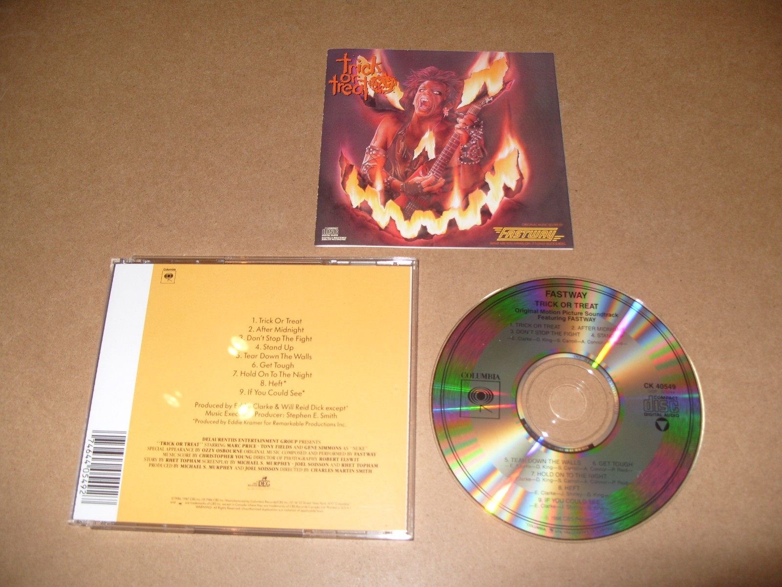 Fastway– Trick Or Treat (Original Music Score) VARIOUS -1987 -CD EX+ /INLAYS VG+