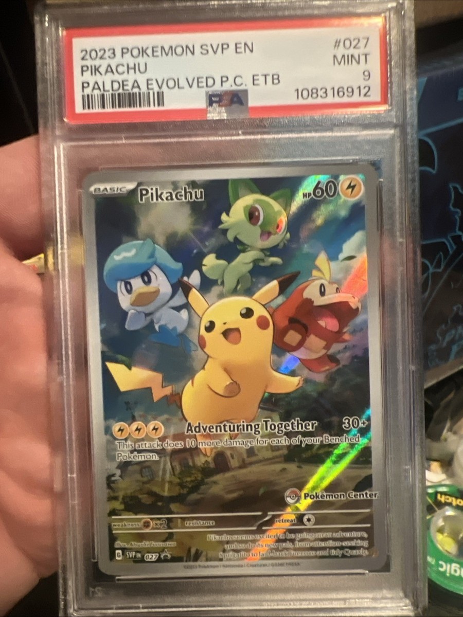 PSA 9 Pikachu 027 - Pokemon Center ETB Promo Pokemon Card