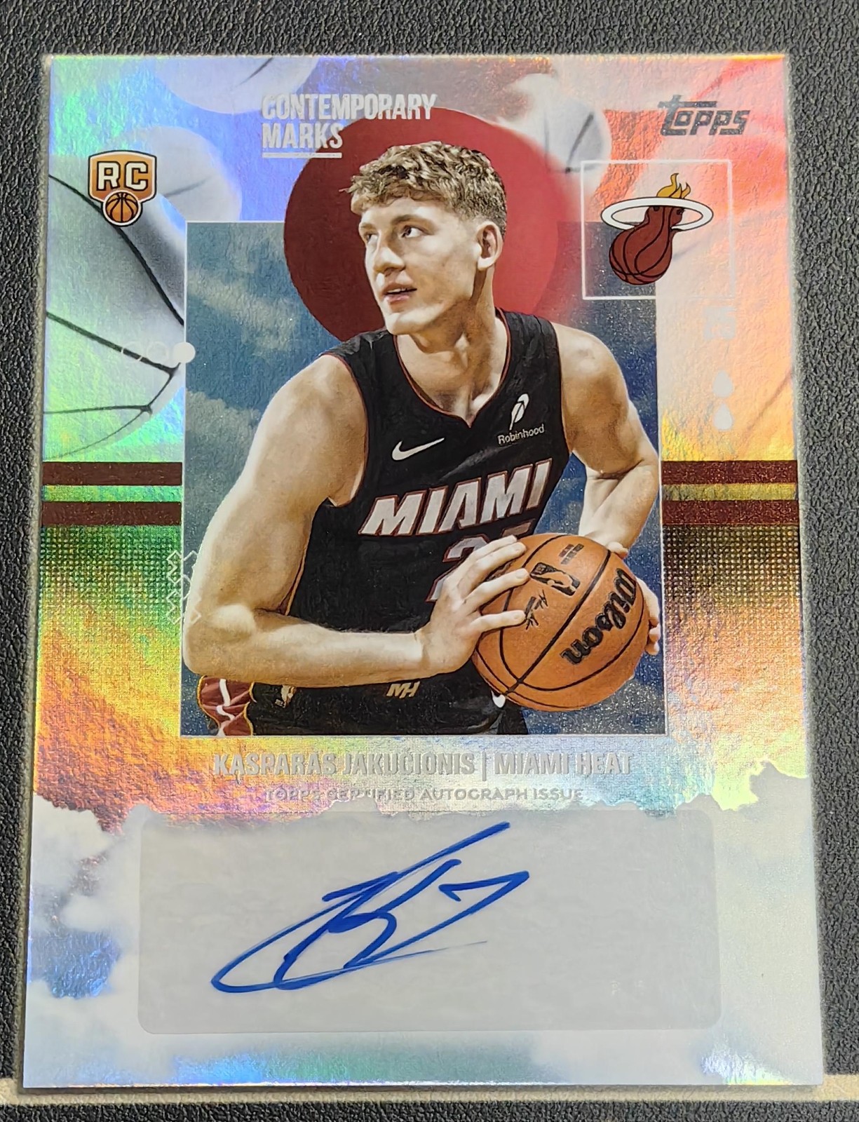 2025-26 Topps Flagship Kasparas Jakucionis RC Contemporary Marks Auto Rainbow