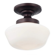 Minka Lavery 2257-576 1 Light 14.5"H Semi-Flush Ceiling Fixture-Brushed Bronze