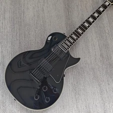 LP Custom shop Black body & black hardware electric guitars  ship from US