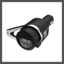 Scosche Bluetooth Power Delivery FM Transmitter 12W 18W Dual USB-A Black 12W
