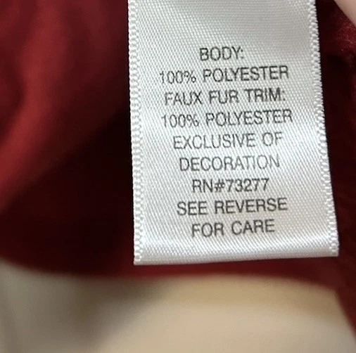 Croft & Barrow Womens Small Red Fleece Vest Full Zip Vest Snowflake Christmas - Image 4 of 4