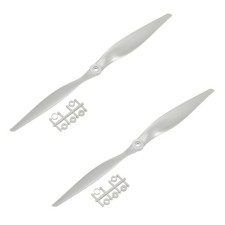 1Pcs RC Propellers 2 Vane Blades Props 17x8" Grey with Adapter Rings