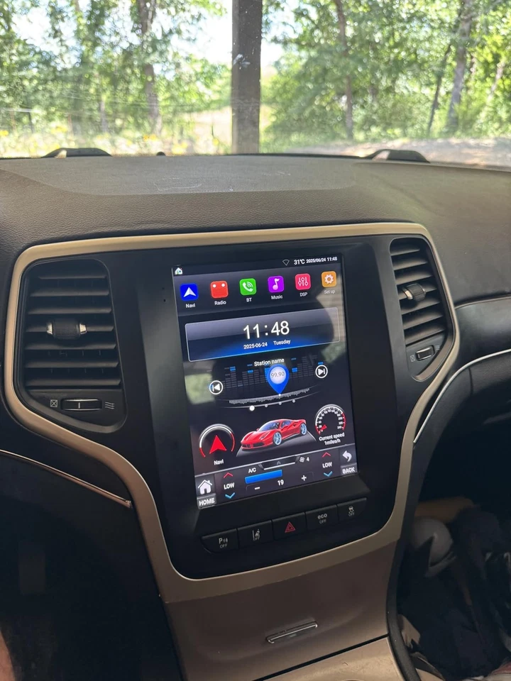 9.7'' For Jeep Grand Cherokee 2014-2017 Car Radio Android 13 Apple Carplay WiFi Foto 3 de 4