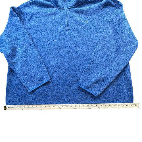 Crown & Ivy 1/4 Zip Fleece Sweater 3XL Big/Tall Blue - Picture 7 of 8