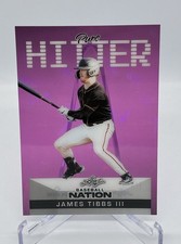 2025 Leaf Baseball Nation James Tibbs III Acetate Pink Pure Hitter 1/6