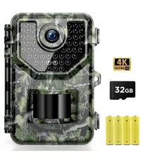 Vikeri Trail Camera, 4K 48MP Game Camera with Night Vision Motion IP66 Waterp...