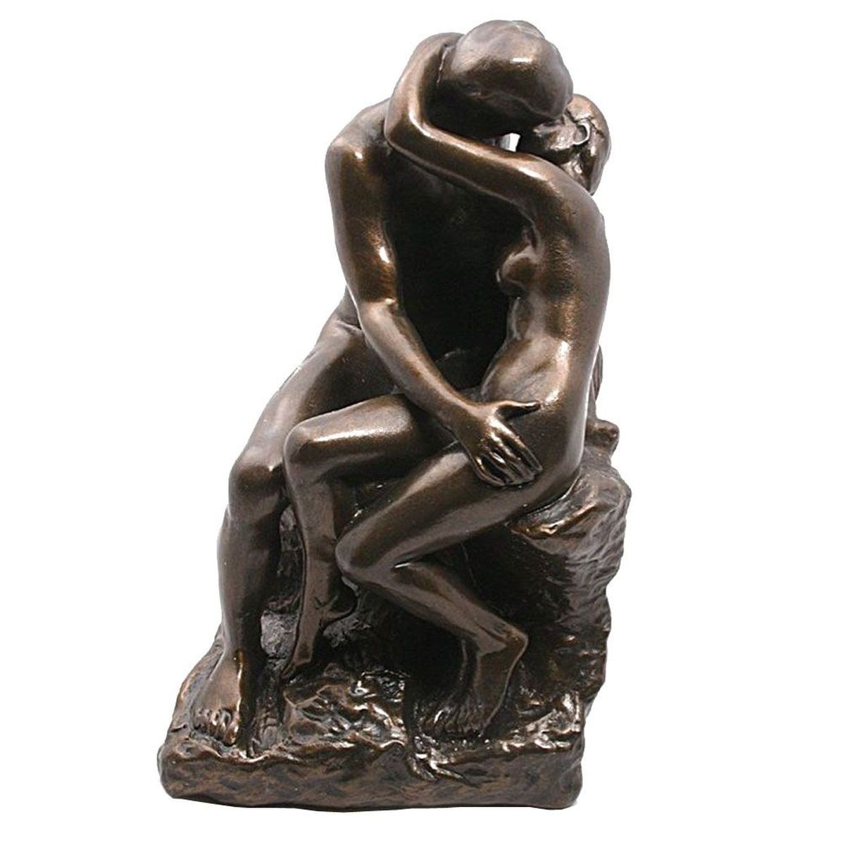 Figurine Le Baiser de Rodin 24 cm pour décoration étagère salon moderne