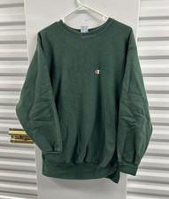 Vintage Champion Reverse Weave Sweatshirt XL Green Made In USA Crewneck Logo