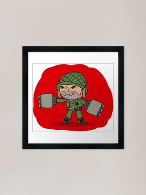 Brawlhalla - Staff Sgt. Kreuzrahmen gerahmtes Wandbild Poster Leinwanddruck Bild