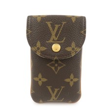 Louis Vuitton Monogram Etui Telefonne MM Phone Case Brown M66546 Auth Used