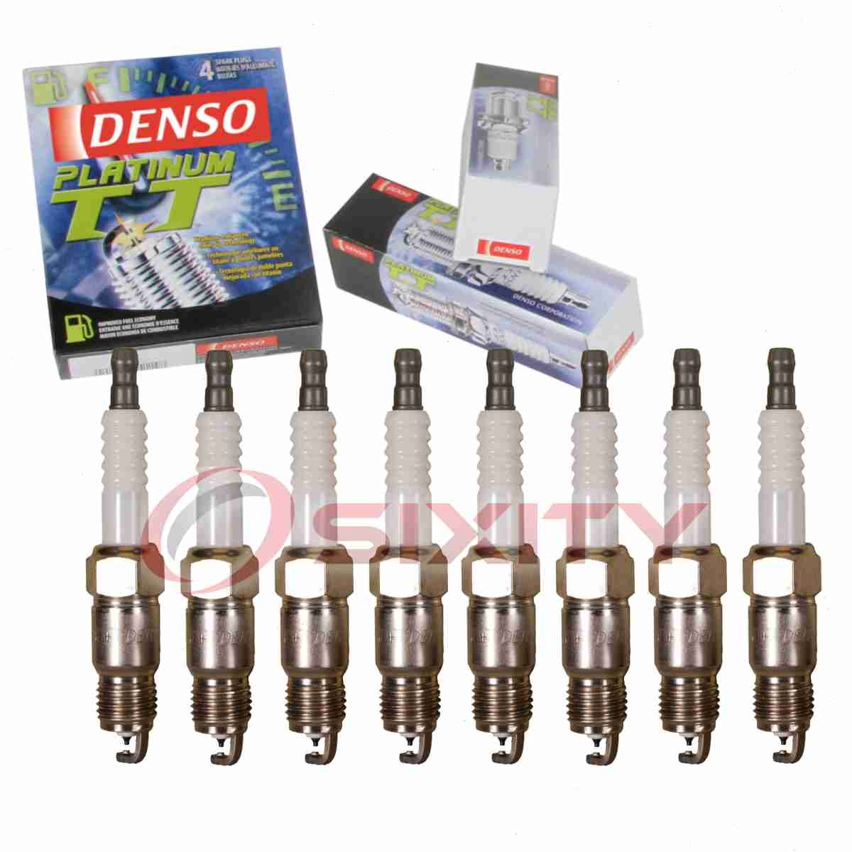 8 pc Denso Platinum TT Spark Plugs for 1971 Chevrolet Kingswood 6.6L V8 kk