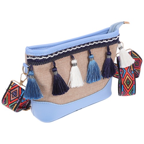 Braid Shoulder Bag Ethnic Style Shoulder Bag Tassel Casual fashion bag - Picture 2 of 10