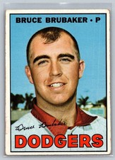 (G-VG) Bruce Brubaker 276 1967 Topps Los Angeles Dodgers Card