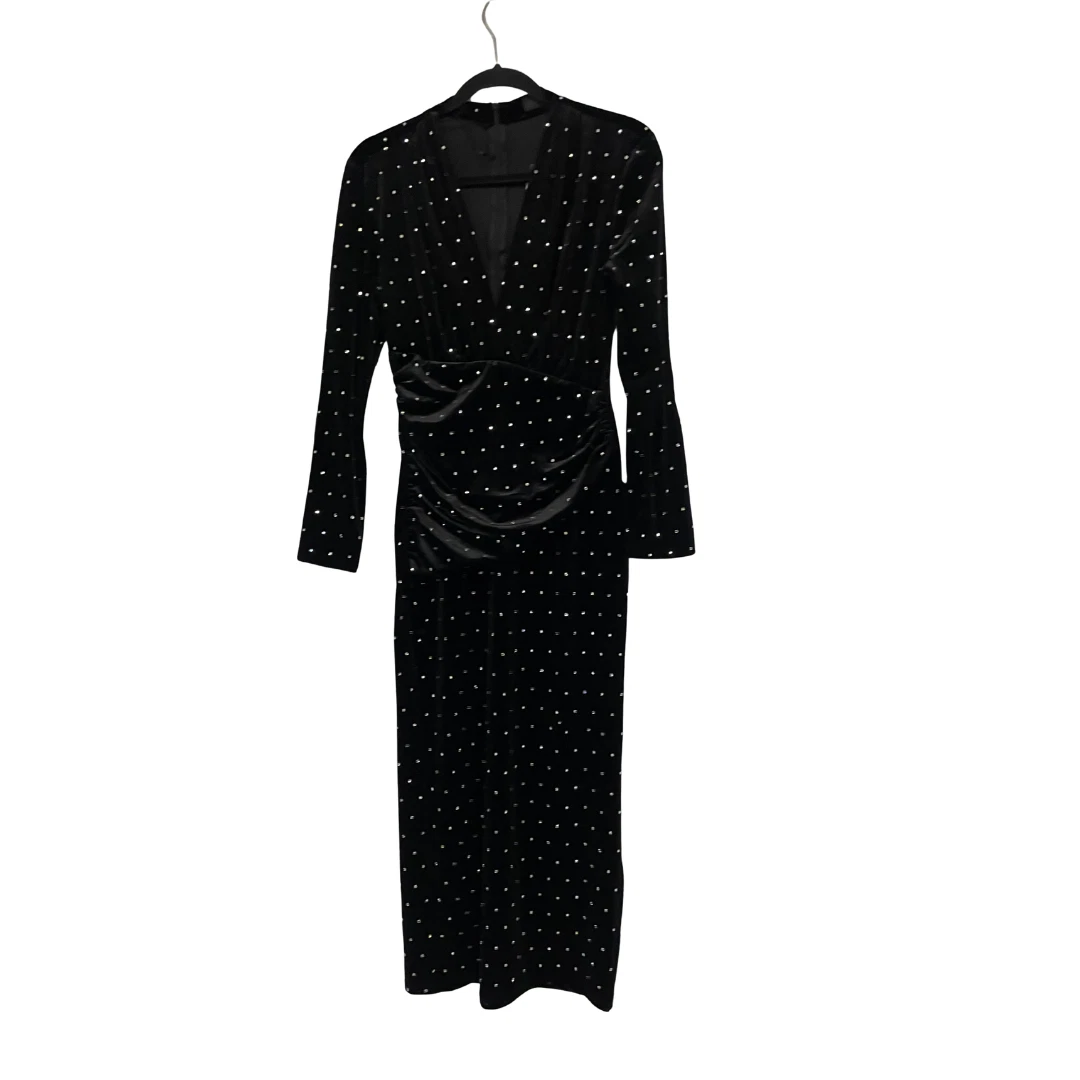 chinese dress ladies ZARA Black Velvet Mini Dress main image 1
