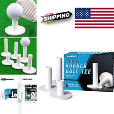 White Rubber Golf Tees Six Sizes for Stability and Durability in All Conditions
