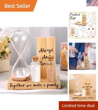 Unity Sand Wedding Ceremony Set Sand Ceremony Kit with Hourglass and Wooden Base